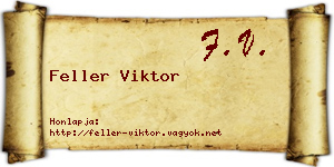 Feller Viktor névjegykártya